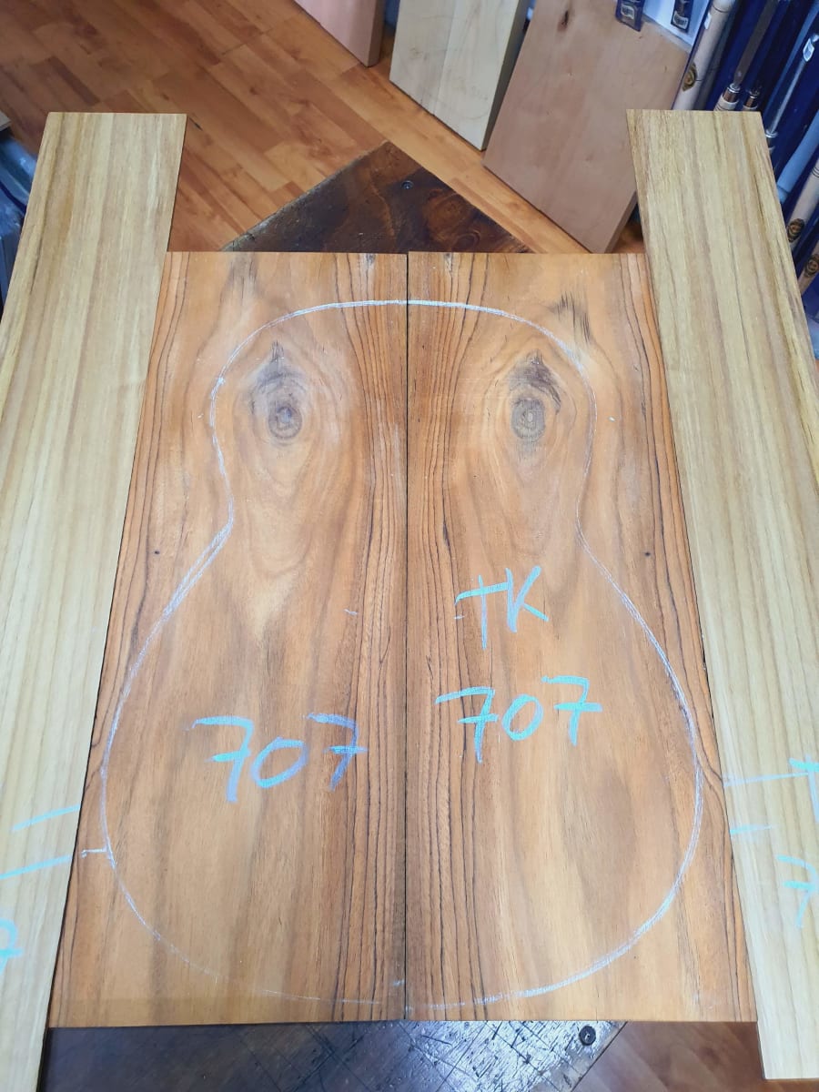 Fondo y Costados REF: TK-707 de Teak Exotico Especial para Guitarra5
