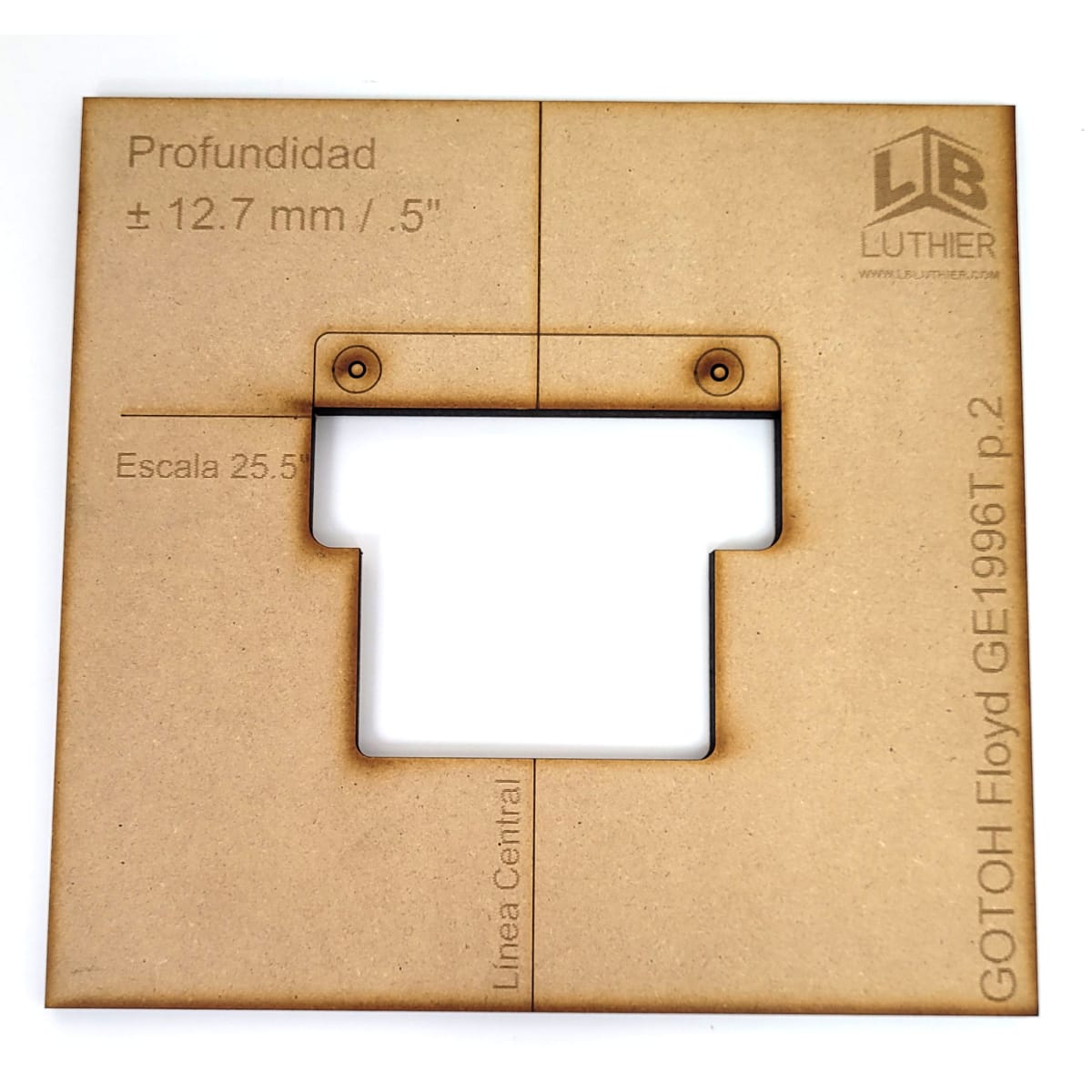 Set Plantilla MDF 5mm para Ruteo Floyd Rose Gotoh GE1996T3