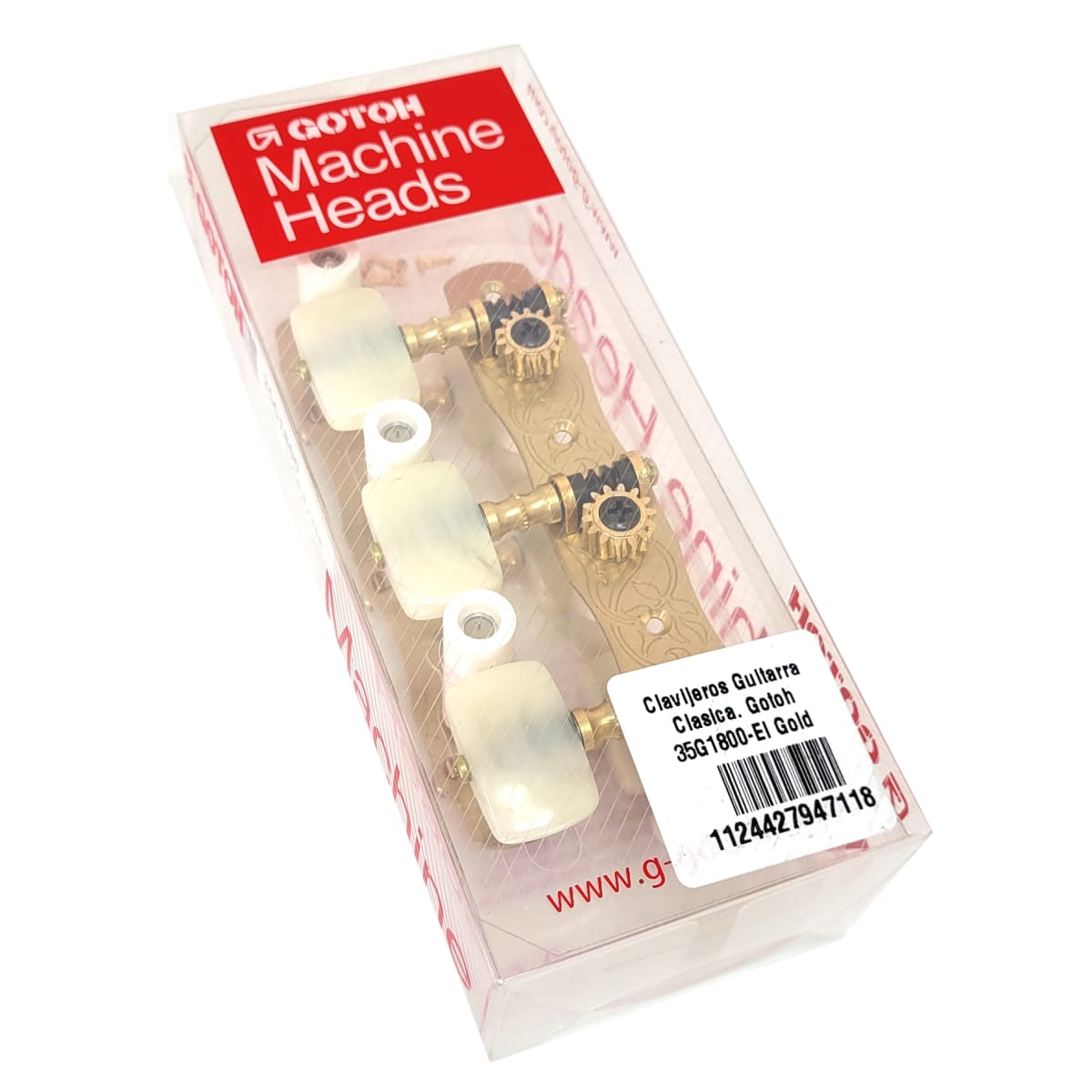 Clavijero Guitarra Clásica Gotoh 3L+3R Gold 35G1800-EI Bronce Sólido11
