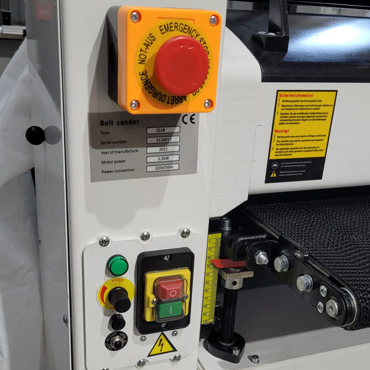 Máquina Lijadora Calibradora de Tambor con Banda de Goma Reforzada 3 HP Motor7