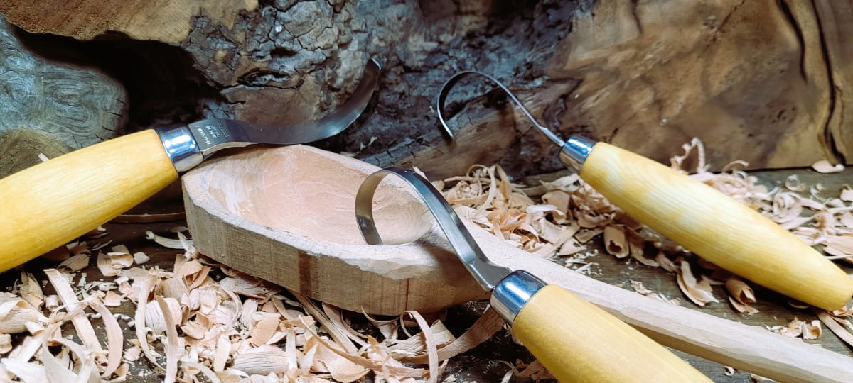 Cuchillo de Gancho Hook Knife Morakniv para Tallado en Madera 164 + Estuche de Cuero16