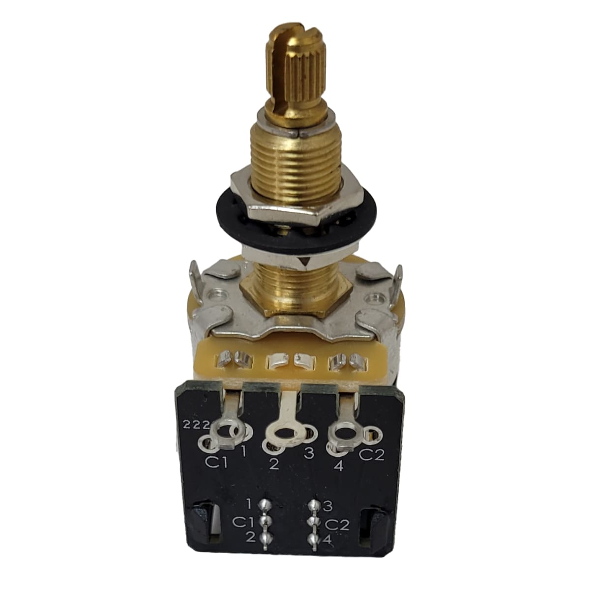 Potenciometro Pushpull Stewmac CTS #450S 3912 EEUU DPDT de 500K. Vastago Largo Item # 02296