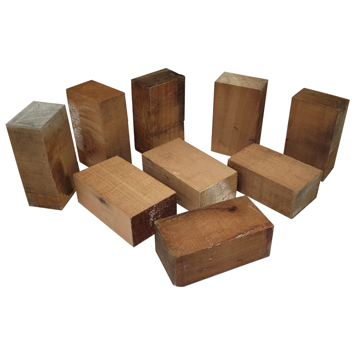 Set de 9 Bloques de Cedro Hondura de 150 mm x 80mm x 55 mm2