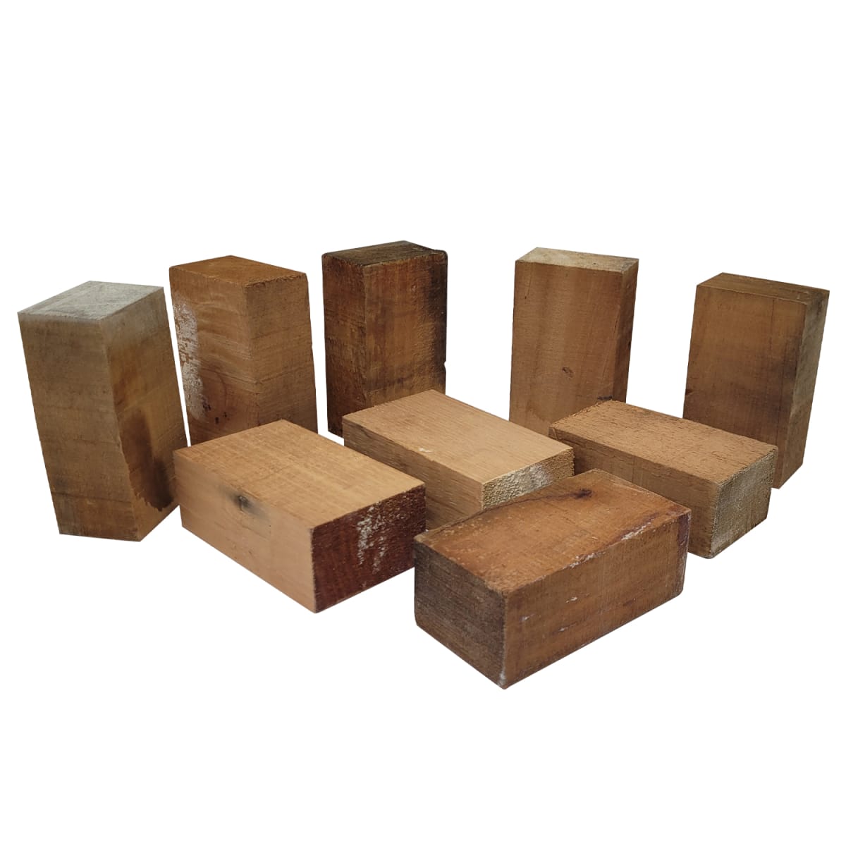Set de 9 Bloques de Cedro Hondura de 150 mm x 80mm x 55 mm3