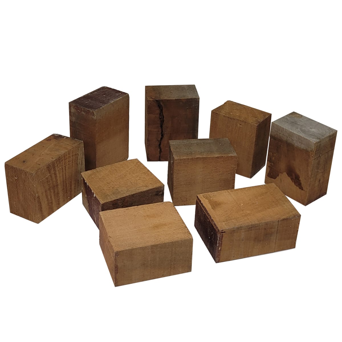 Set de 9 Bloques de Cedro Hondura de 90 mm x 80 mm x 50 mm +- C/U 0