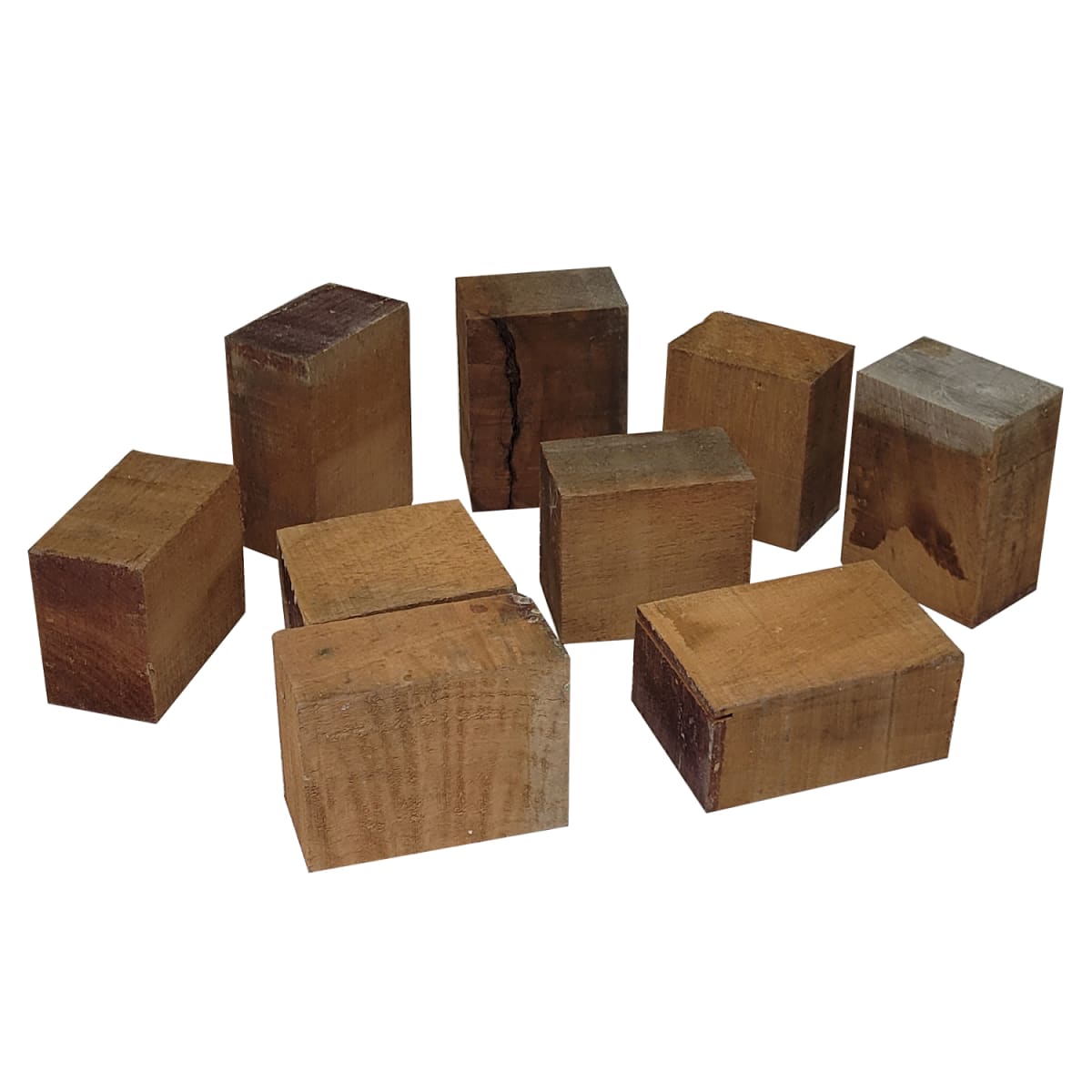 Set de 9 Bloques de Cedro Hondura de 90 mm x 80 mm x 50 mm +- C/U2