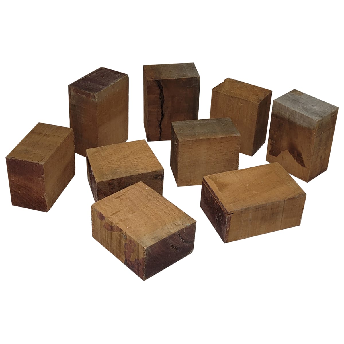 Set de 9 Bloques de Cedro Hondura de 90 mm x 80 mm x 50 mm +- C/U8