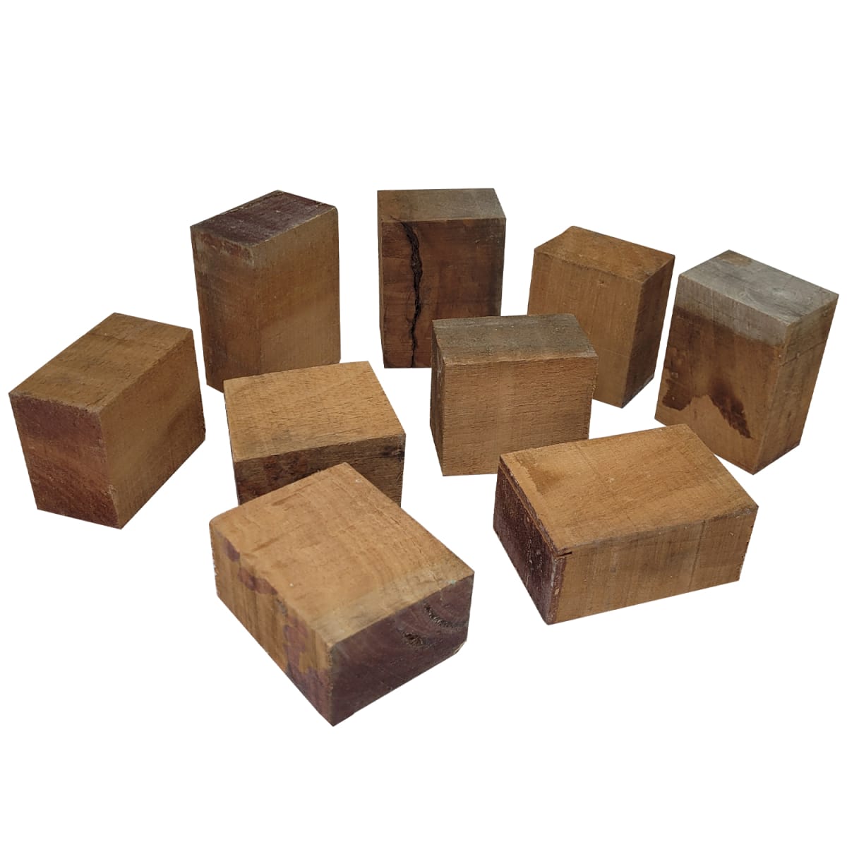 Set de 9 Bloques de Cedro Hondura de 90 mm x 80 mm x 50 mm +- C/U9