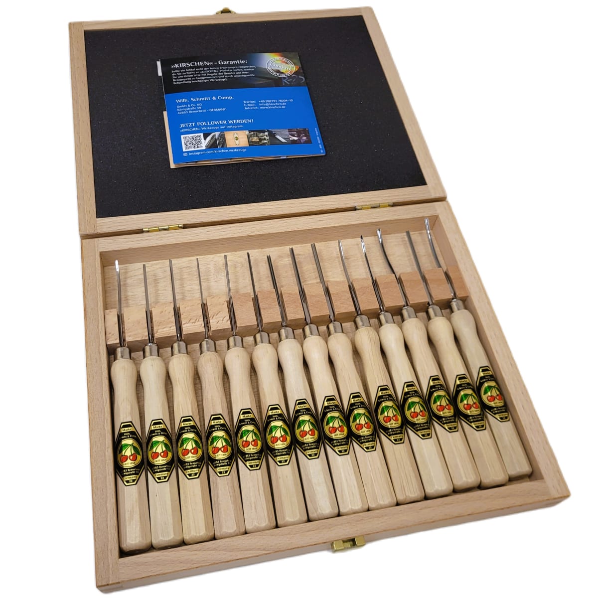 Set de 14 pcs Micro Gubias Two Cherries Modelo: 5414 HK con estuche de Madera5