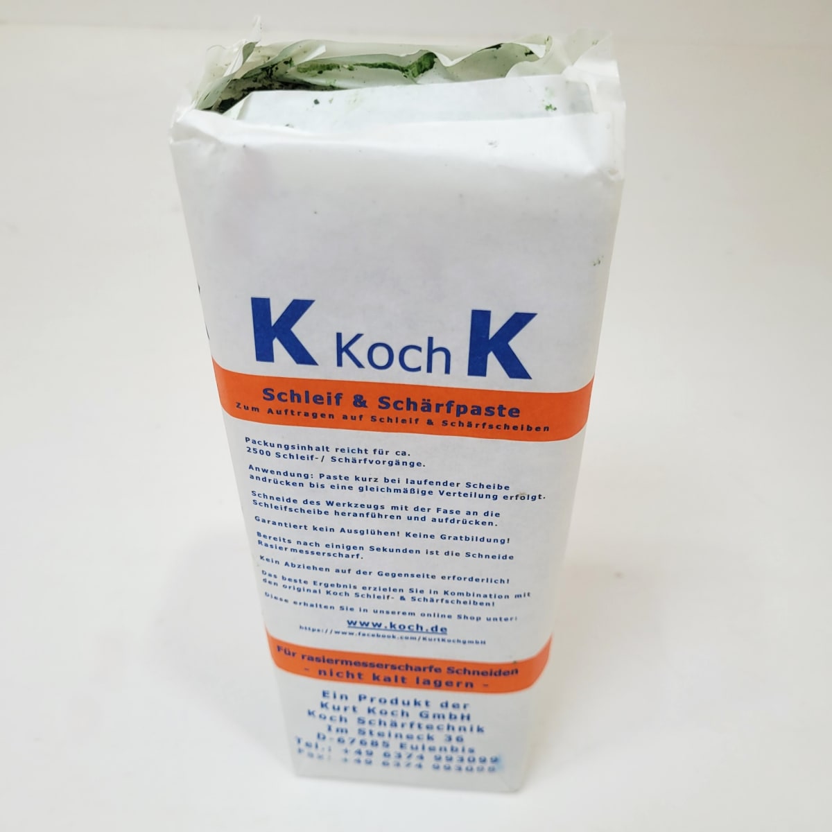 Pasta Koch Verde 3615 Two Cherries para Afilar Grano 25003