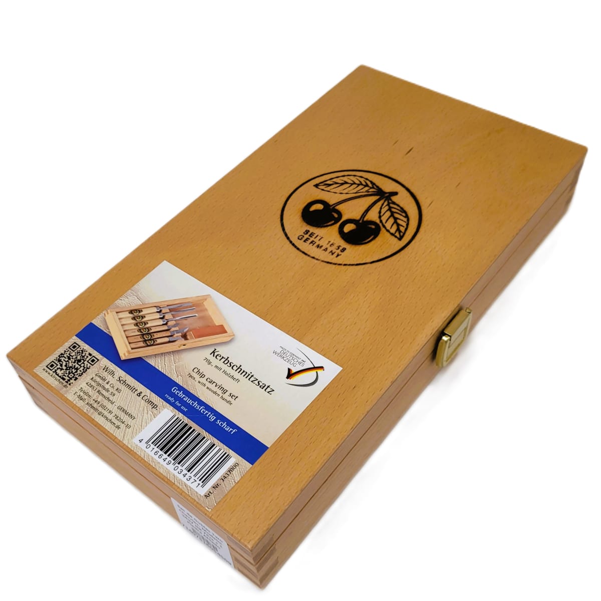 Set 3437 HK de 3 Mini Gubias 3 Cuchillos y 1 Piedra Two Cherries para Xilografia y Tallado21