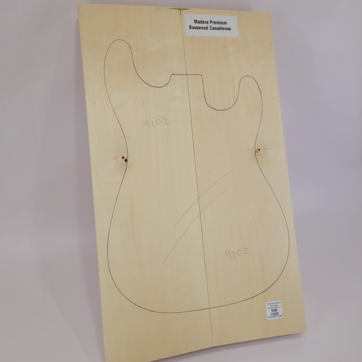 Madera Premium Basswood Canadiense para Cuerpo de Guitarras y Bajos Eléctricos # 91025