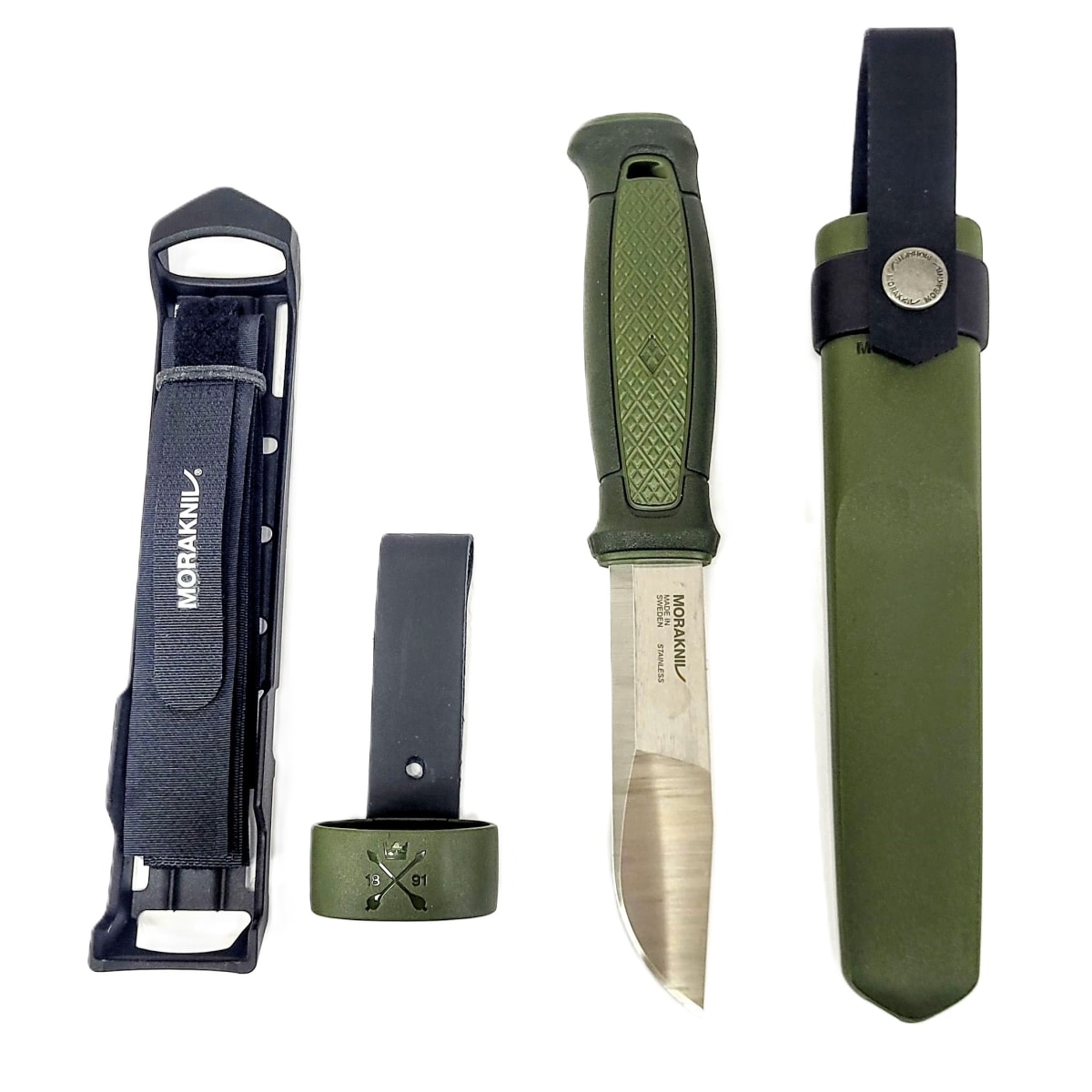 Cuchillo Morakniv Kansbol 12645 (S) Acero Inoxidable con Soporte Múltiple Green3