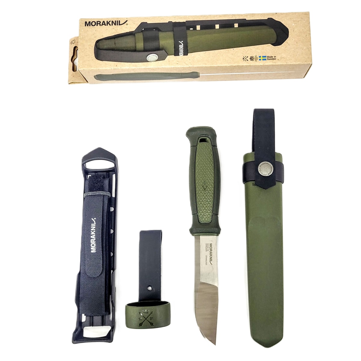 Cuchillo Morakniv Kansbol 12645 (S) Acero Inoxidable con Soporte Múltiple Green4