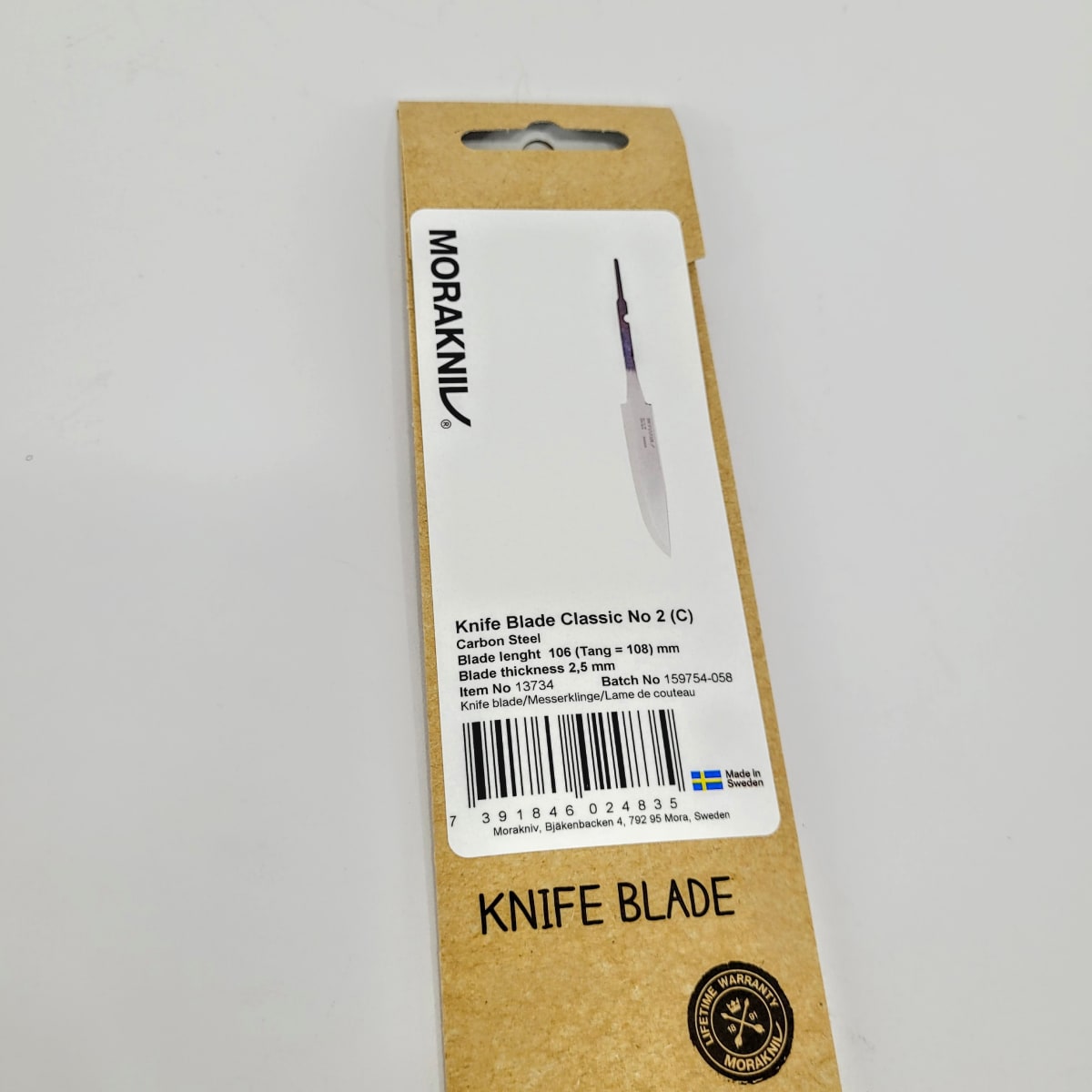 Hoja de Cuchillo Classic No. 2 Morakniv 13734 de 105mm x 2.7mm para Cuchillo (C) Acero alto en Carbono3