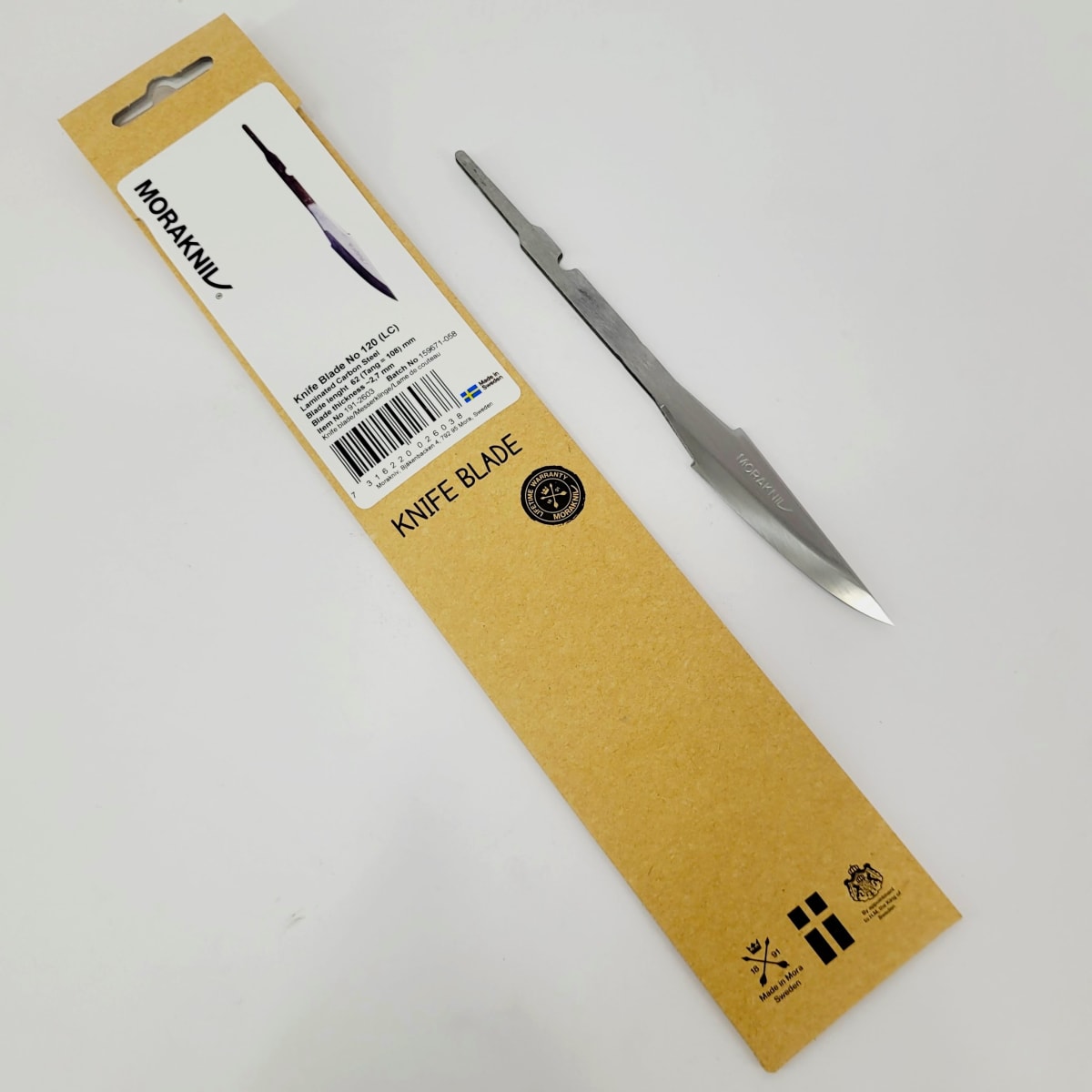 Hoja de Cuchillo No 120 Morakniv 191-2603 de 62mm x 2.7mm para Tallado en Madera (LC) Acero Laminado2