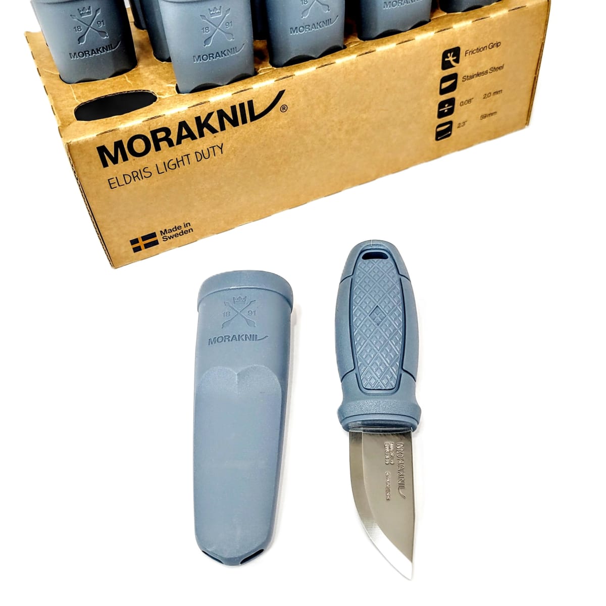Cuchillo Morakniv 13897 Eldris LightDuty™ (S) Acero Inoxidable Color Dusty Blue2