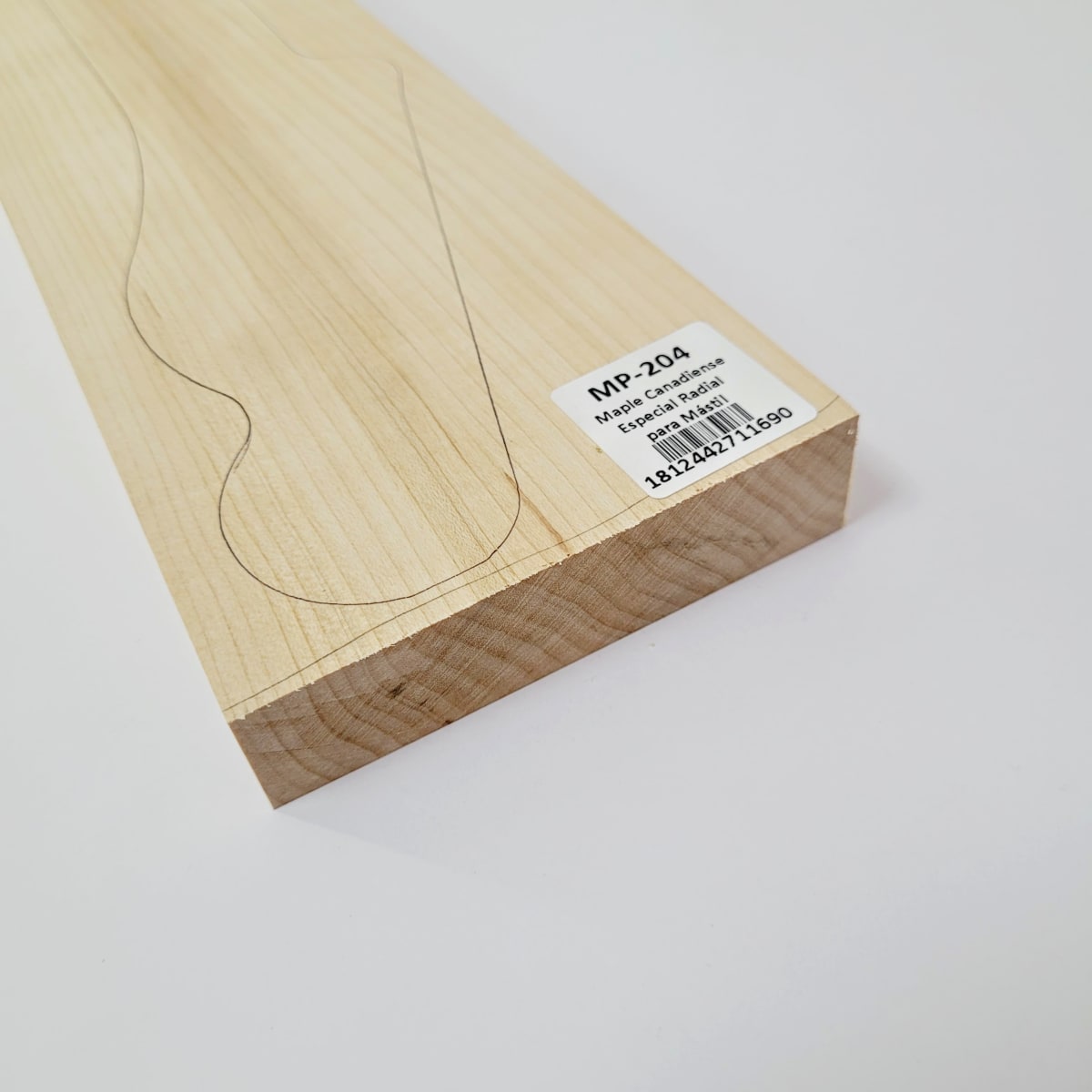 Pieza Unica MP-204 de Maple Canadiense Especial para Mastil de Guitarra 0