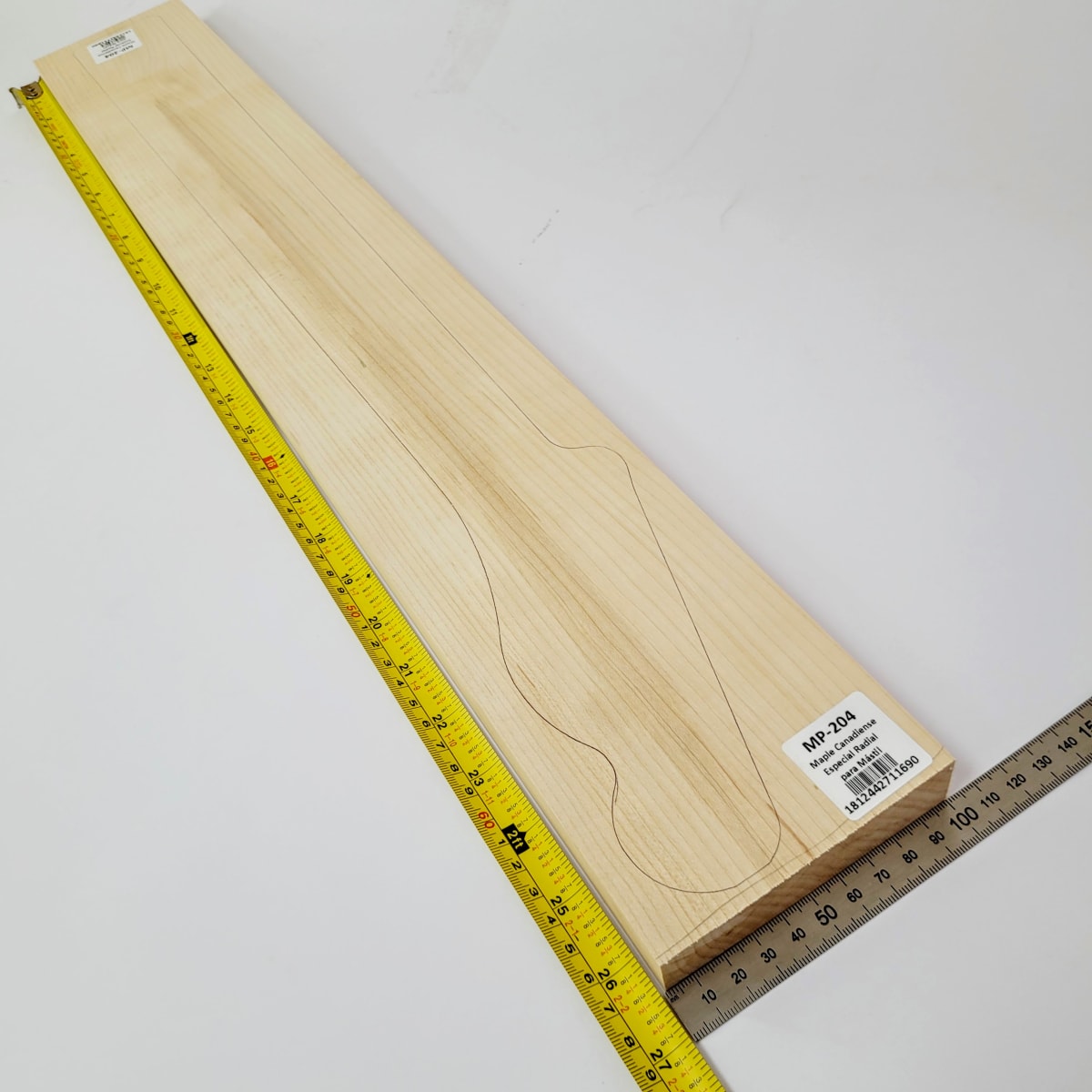 Pieza Unica MP-204 de Maple Canadiense Especial para Mastil de Guitarra2