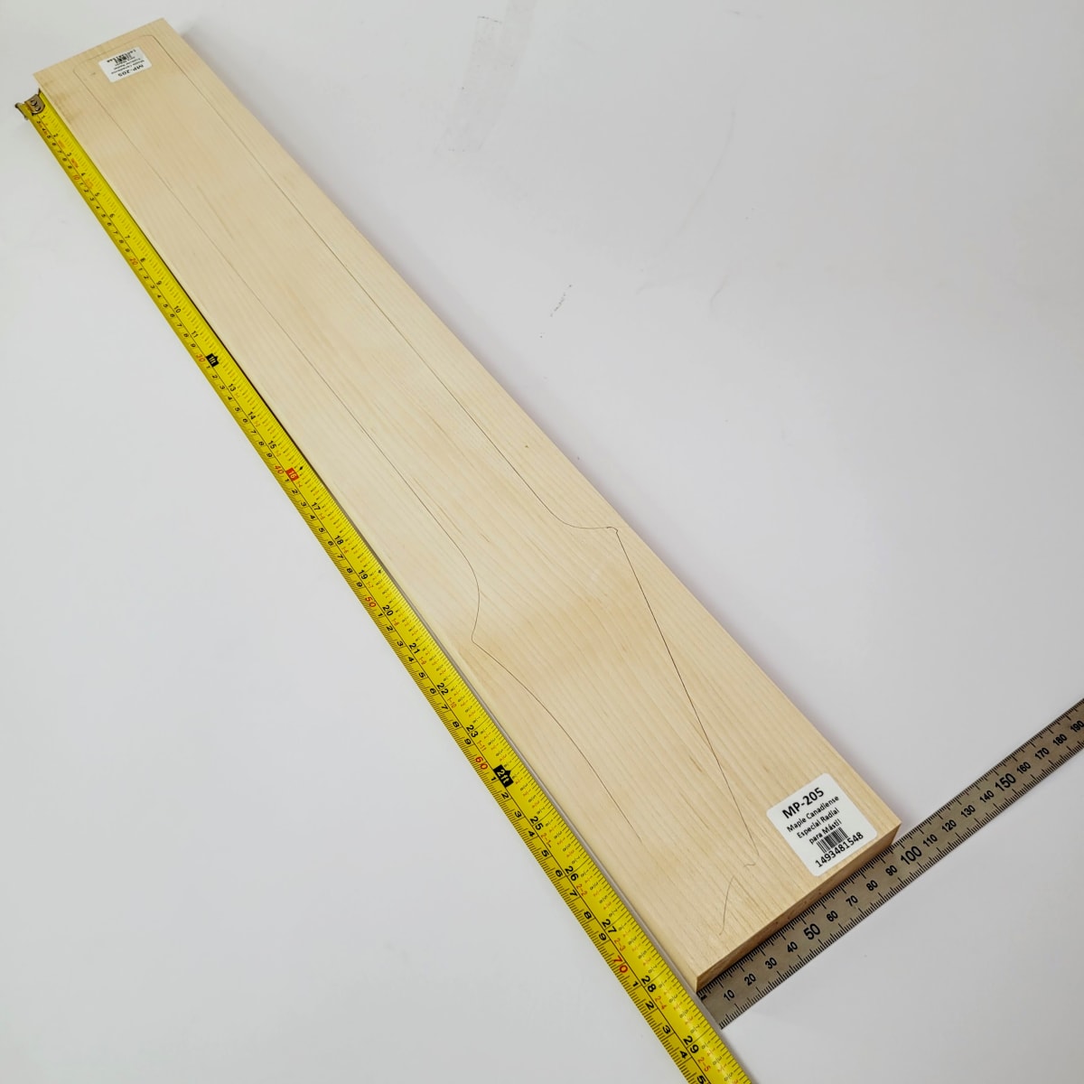 Pieza Unica MP-205 de Curly Maple Rizado Especial para Mastil de Guitarra2