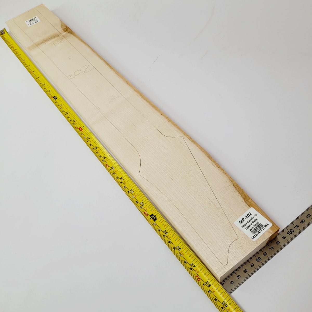 Pieza Unica MP-202 de Maple Canadiense Especial para Mastil de Guitarra2