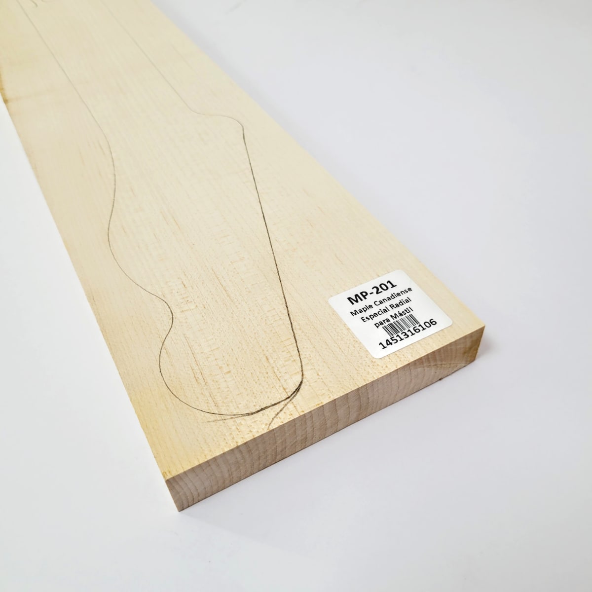 Pieza Unica MP-201 de Maple Canadiense Especial Radial para Mastil de Guitarra 0