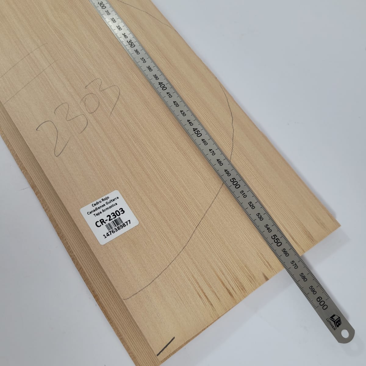 Tapa Armónica de Cedro Rojo Canadiense 2303 para Cuatro Calidad AA2