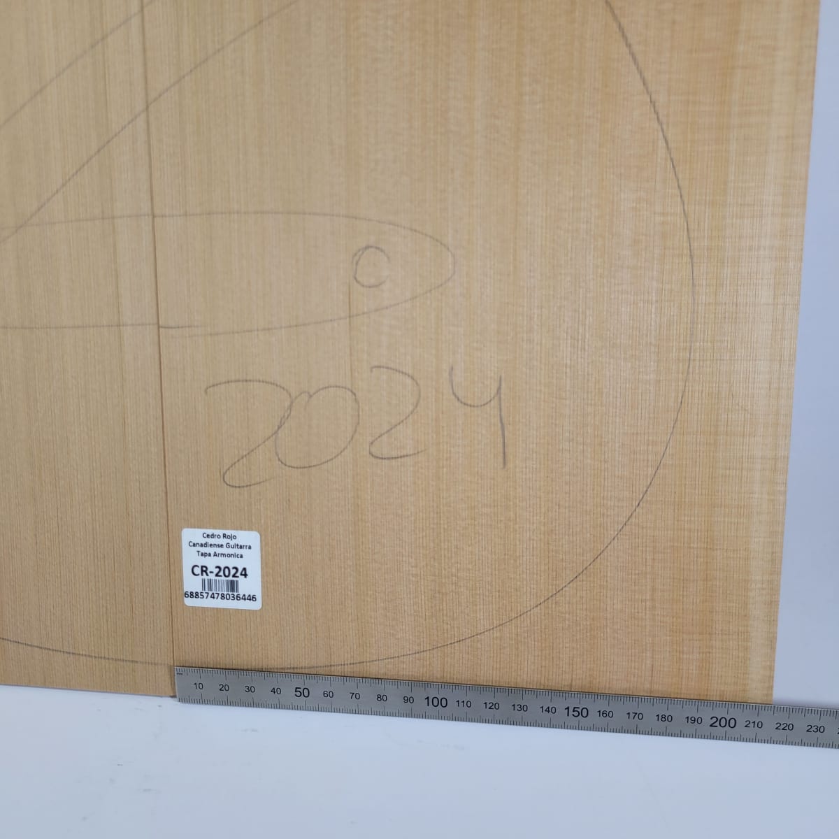 Tapa Armónica de Cedro Rojo Canadiense CR-2024 para Guitarra Calidad AA3