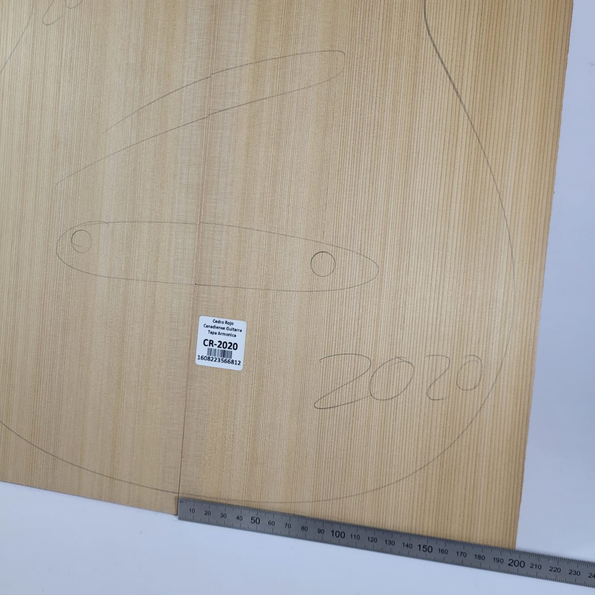 Tapa Armónica de Cedro Rojo Canadiense CR-2020 para Guitarra Calidad AA3