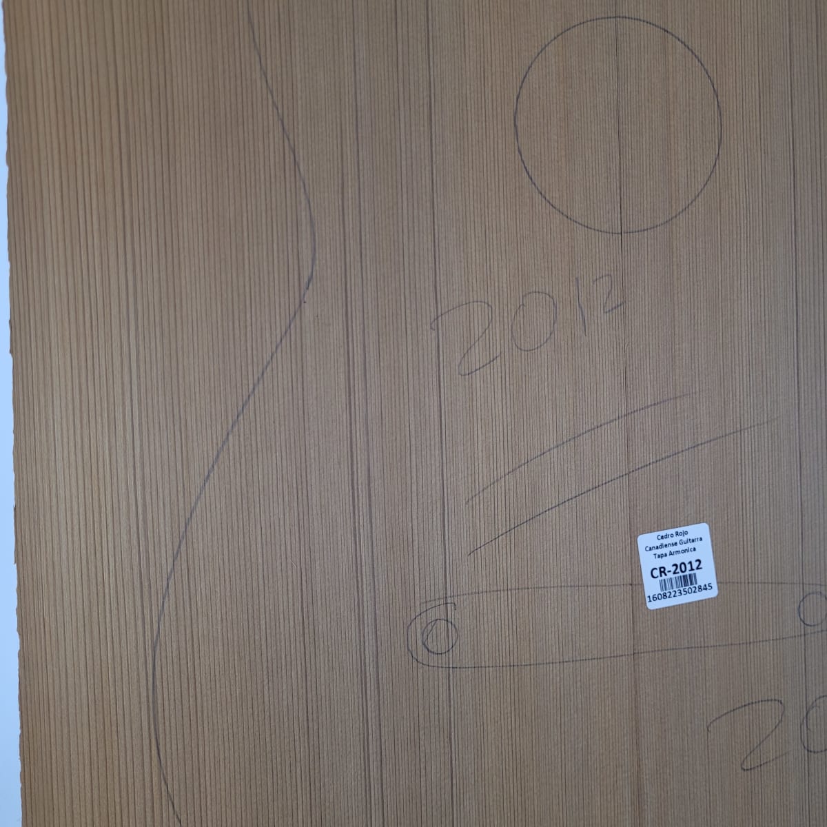 Tapa Armónica de Cedro Rojo Canadiense CR-2012 para Guitarra Calidad AA4