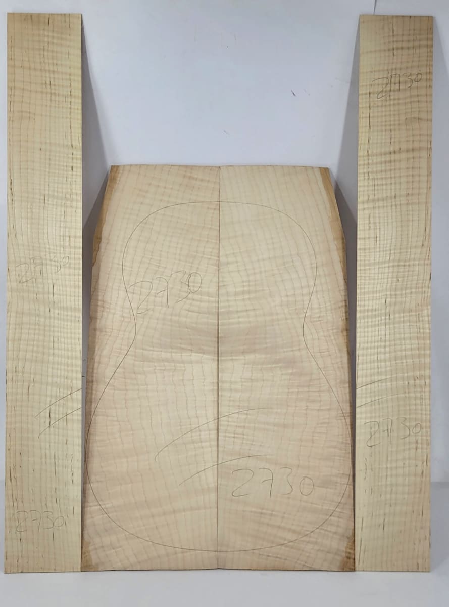 Set de Aros y Fondos para Guitarra 2730 de Maple Flameado AAA Especial 0