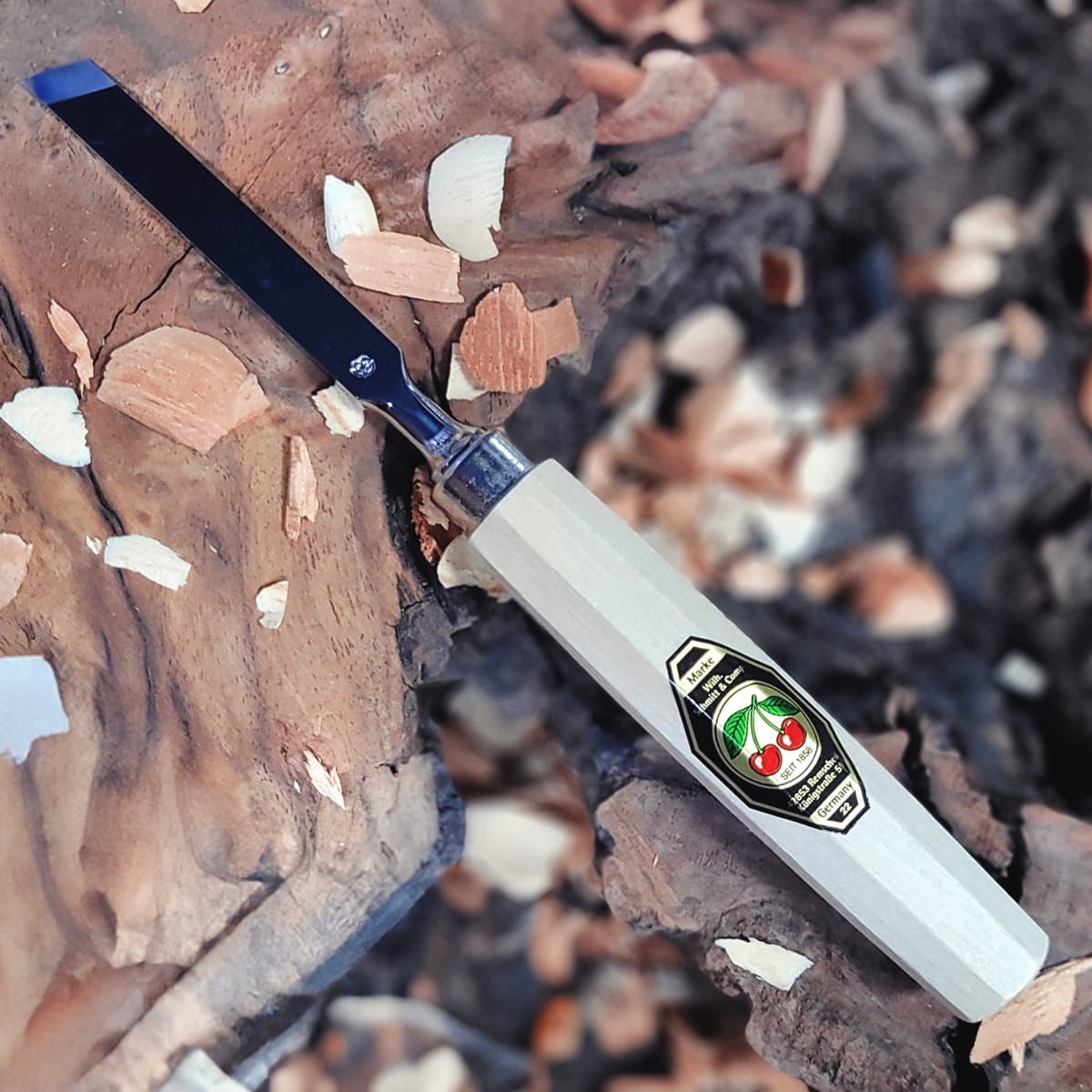 Set 3441 HK de 6 Mini Gubias 4 Cuchillos y 1 Piedra Two Cherries para Xilografia y Tallado23