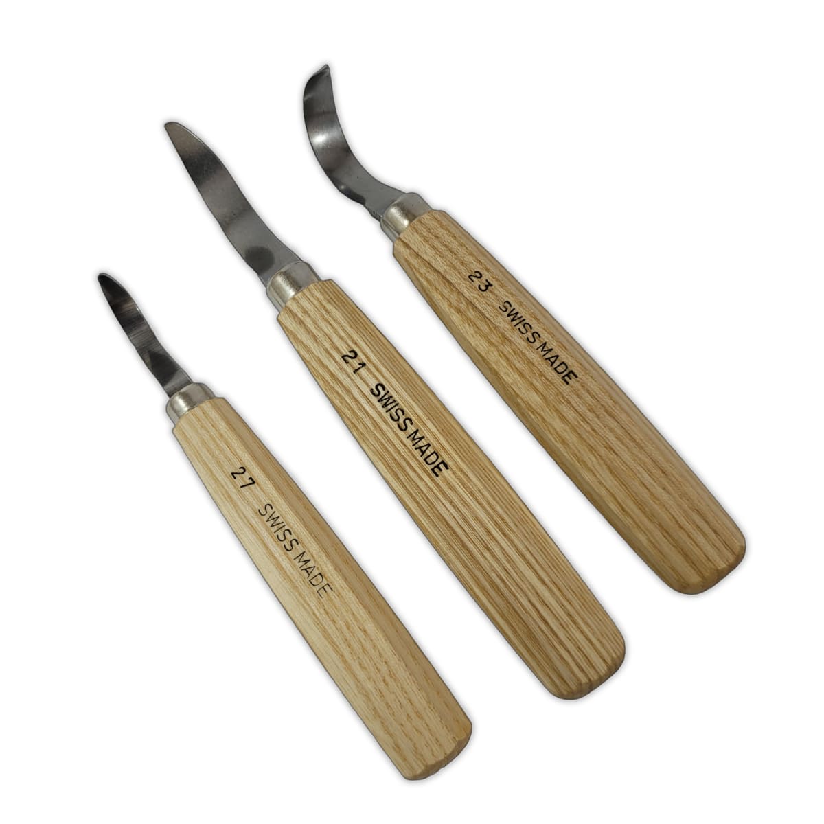 Set de 3 Cuchillos de Gancho Tipo Cuchara Pfeil  para Tallado en Madera Kerb 21 Kerb 23 Kerb 2717