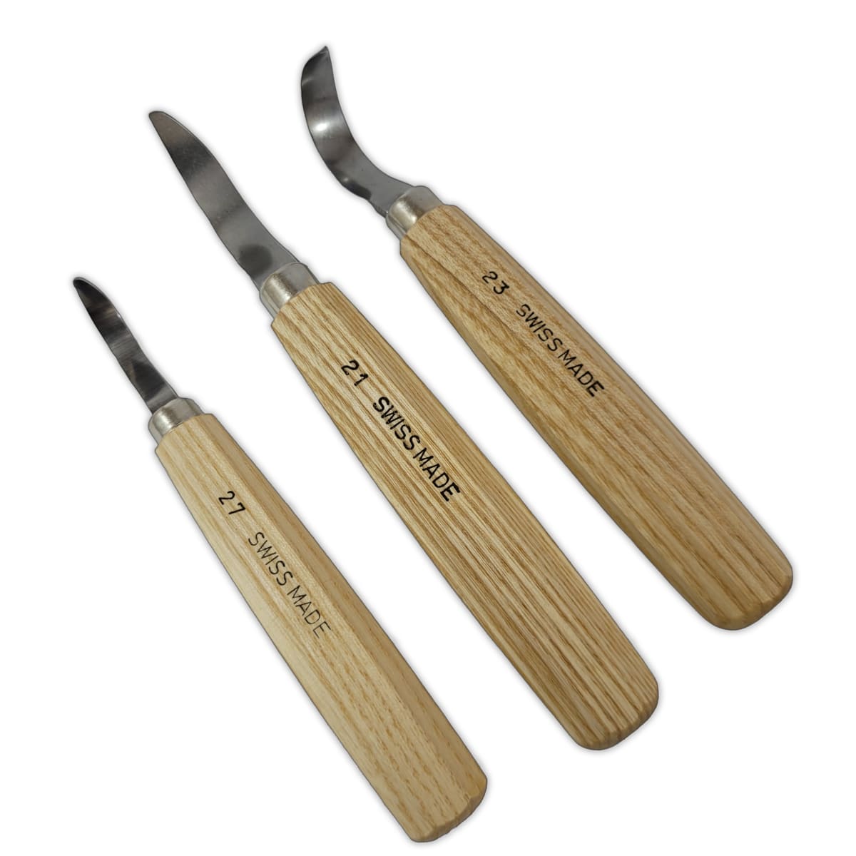 Set de 3 Cuchillos de Gancho Tipo Cuchara Pfeil  para Tallado en Madera Kerb 21 Kerb 23 Kerb 2718