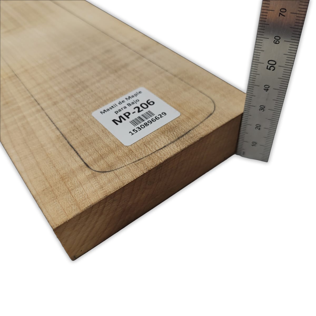 Mastil Unico MP-206 de Maple Arce Canadiense Especial Radial para Bajo Electrico4