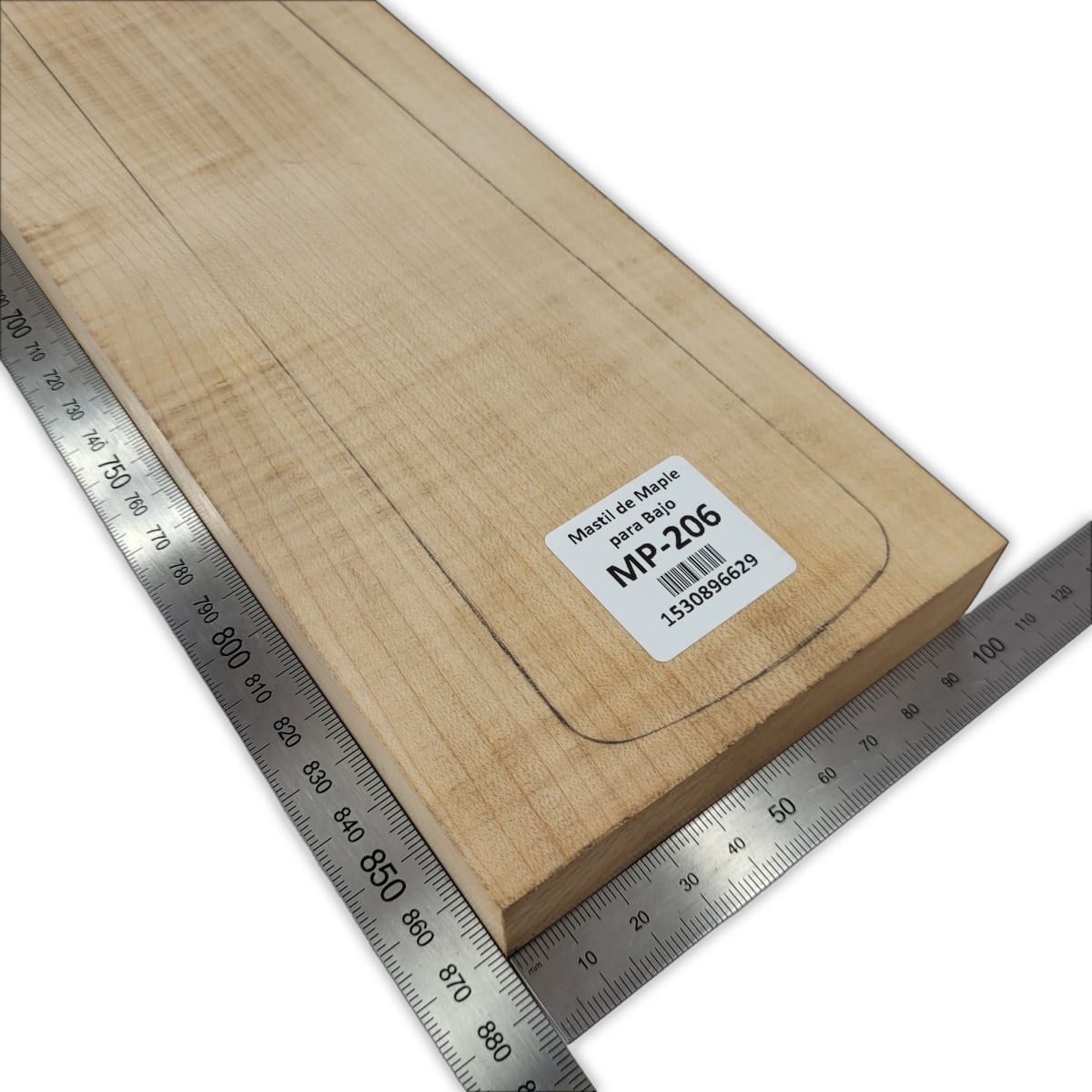 Mastil Unico MP-206 de Maple Arce Canadiense Especial Radial para Bajo Electrico2