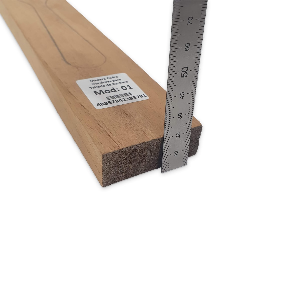 Pieza de Cedro Honduras para Tallado de Cuchara. Mod: 014