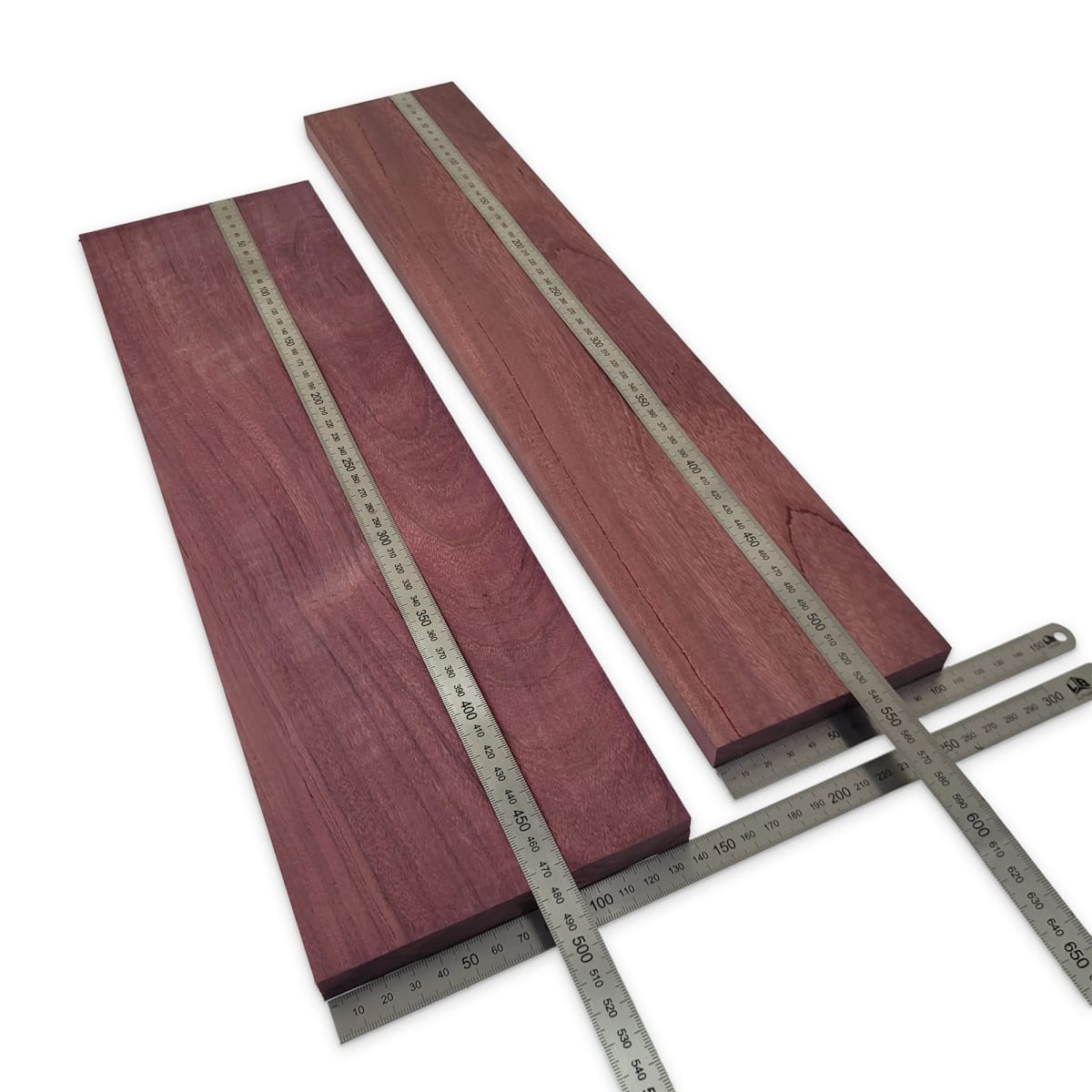 Set de Bloques para Laminar Fondo y Costados de Purple Heart Especial para Instrumentos Pequeños 25mm Espesor 2