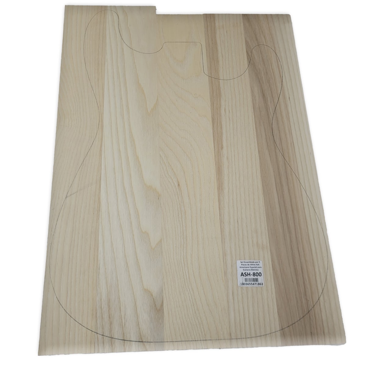 Set Ensamblado por 5 Piezas ASH-800 de White Ash Americano Especial para Guitarra Eléctrica 0