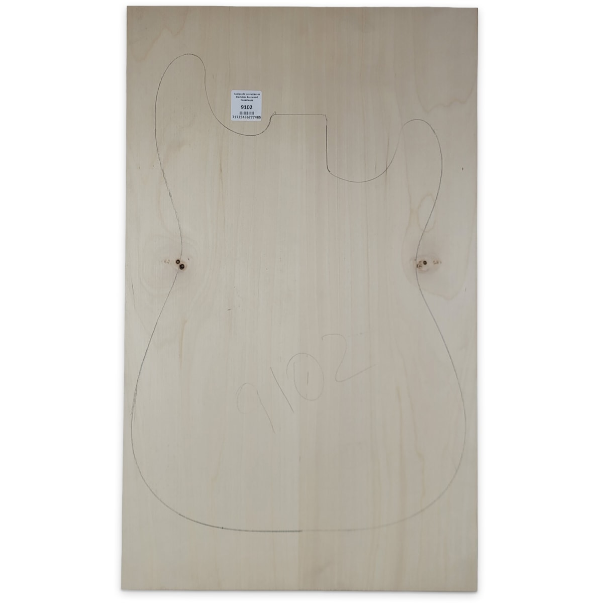 Madera Premium Basswood Canadiense para Cuerpo Ensamblado de Guitarras y Bajos Eléctricos # 9102 0