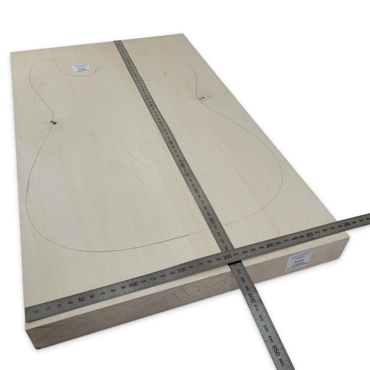 Madera Premium Basswood Canadiense para Cuerpo Ensamblado de Guitarras y Bajos Eléctricos # 91022