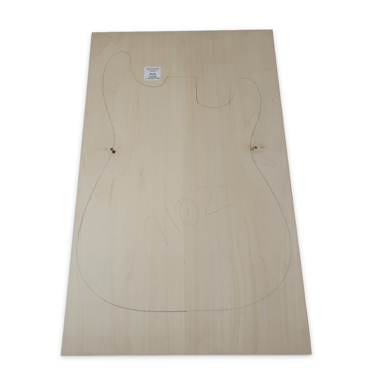 Madera Premium Basswood Canadiense para Cuerpo Ensamblado de Guitarras y Bajos Eléctricos # 91025