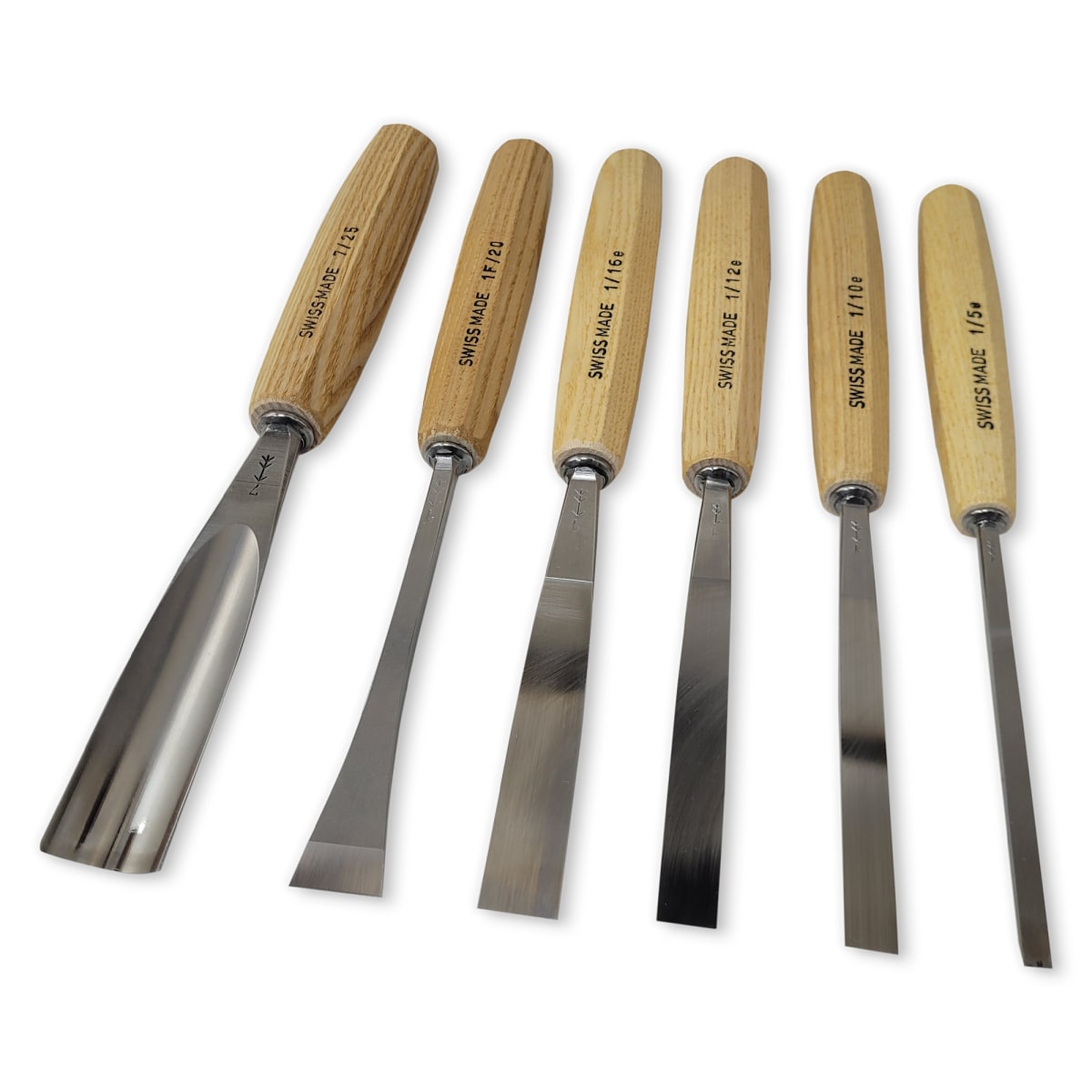 Pack de 5 Formones Rectos y 1 Gubia Semicurva Pfeil con Estuche de Madera5