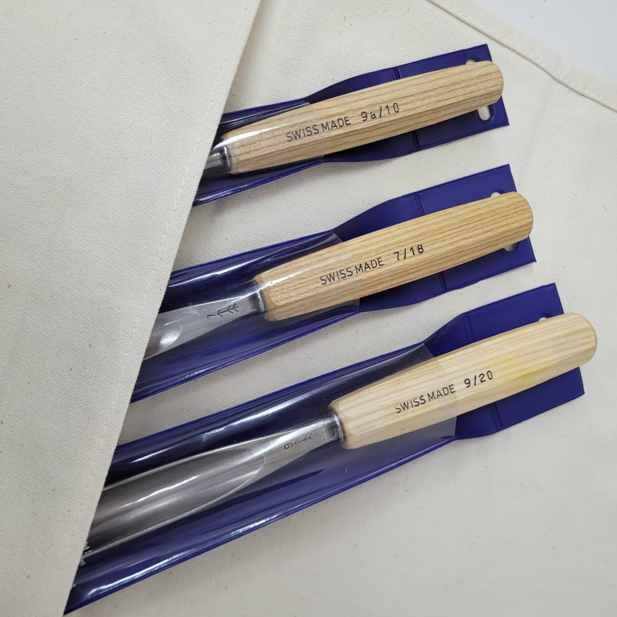Pack de 2 Gubias Semicurvas y 1 Gubia Corta Tipo Cuchara Pfeil con Estuche de Lona5