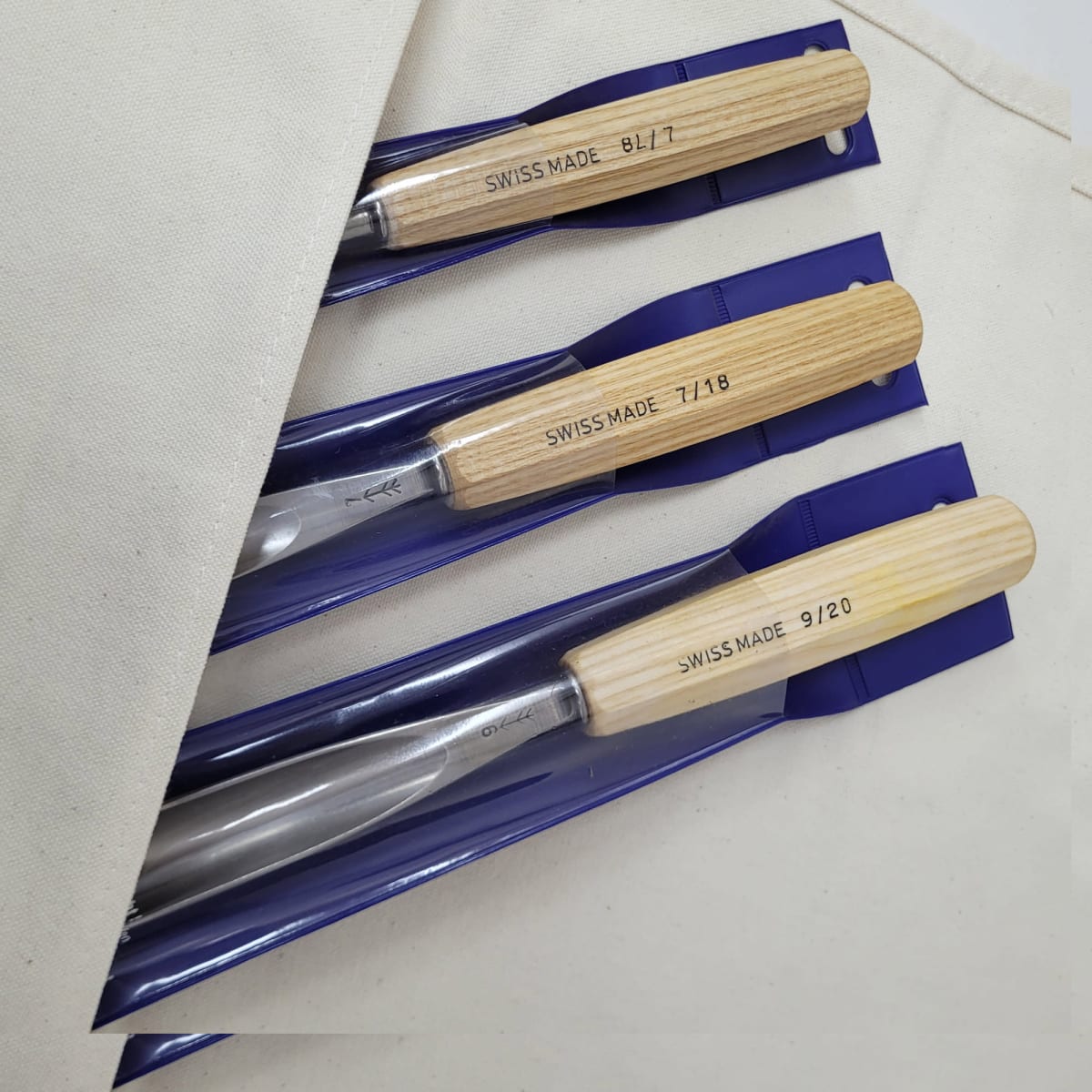Pack de 2 Gubias Semicurvas y 1 Gubia Larga Tipo Cuchara Pfeil con Estuche de Lona5