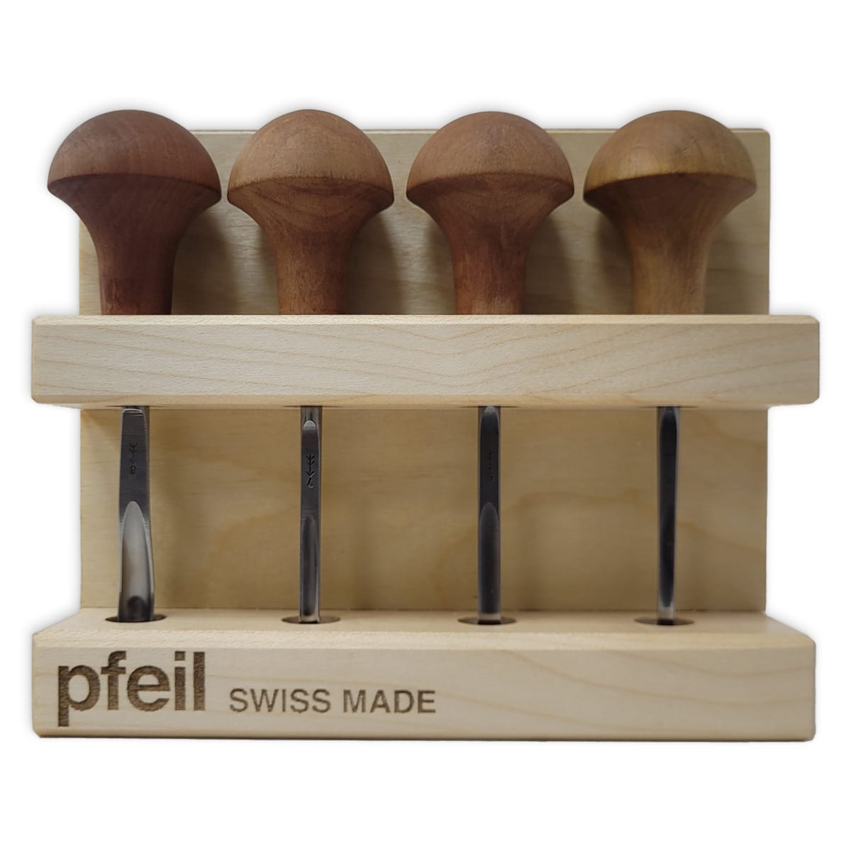 Pack de 4 Microgubias Pfeil con Base de Madera2