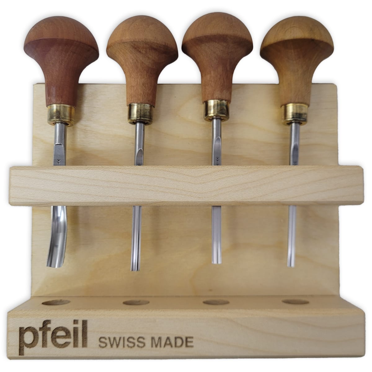 Pack de 4 Microgubias Pfeil con Base de Madera3