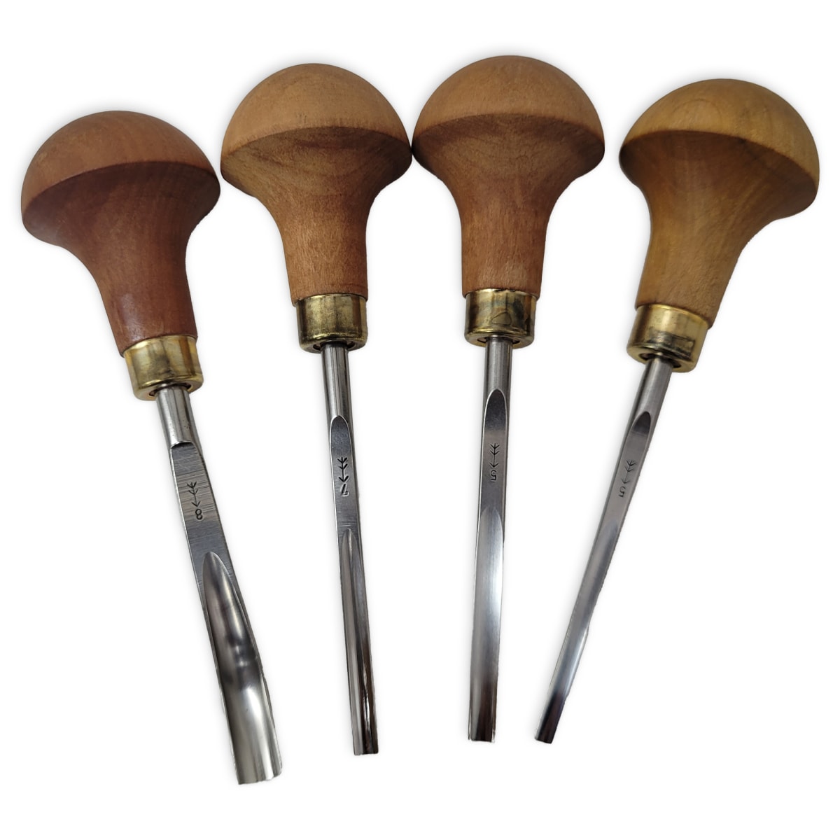 Pack de 2 Microgubias Semicurvas y 2 Microgubias Semiplanas Pfeil con Base de Madera4