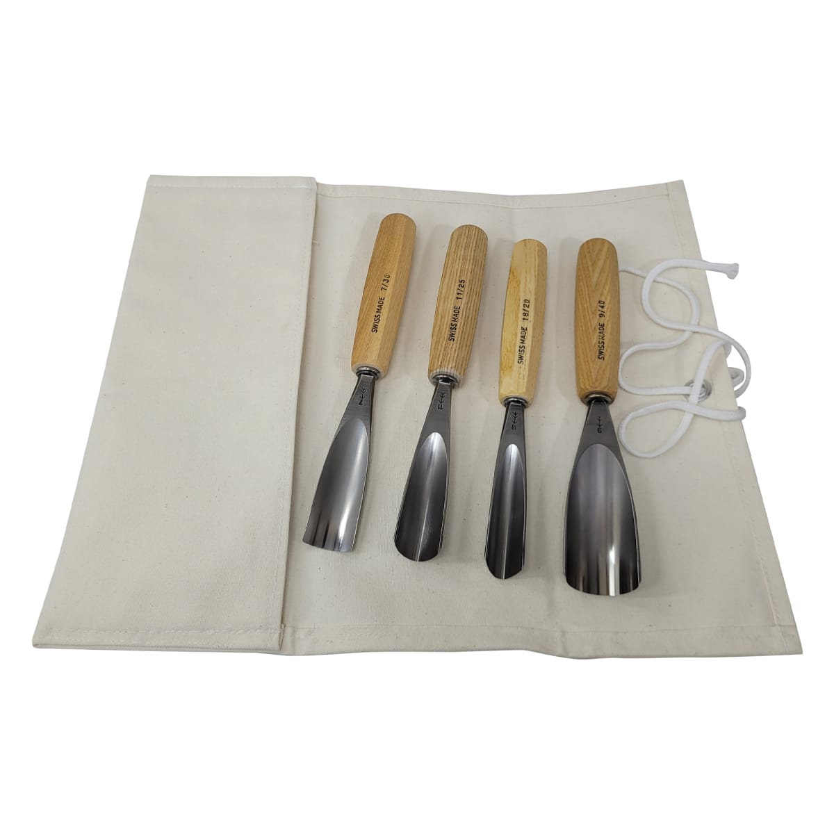 Pack de 2 Gubias Semicurvas y 2 Gubia en U Pfeil con Estuche de Lona2