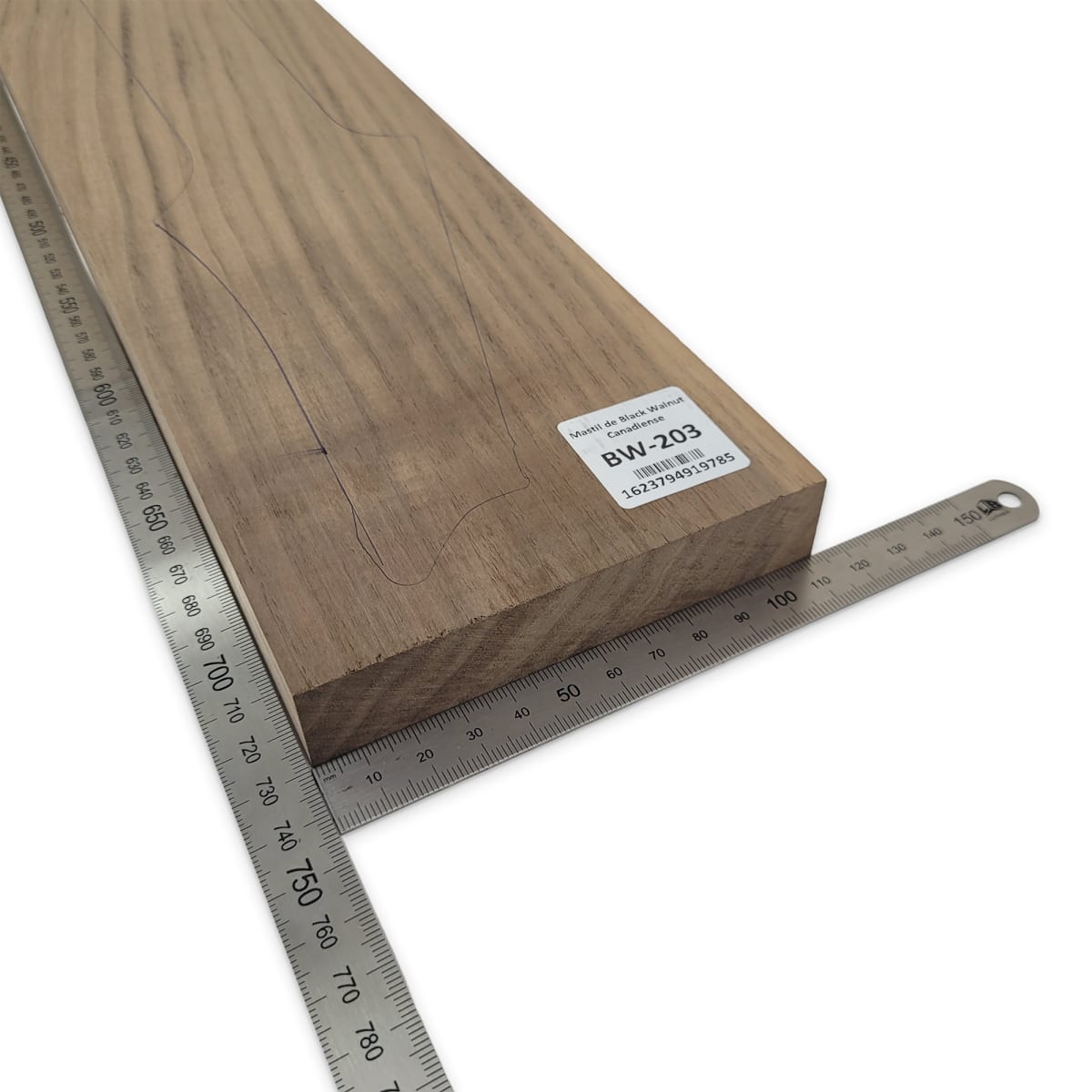 Mastil BW-203 de Black Walnut Especial Radial para Guitarra4